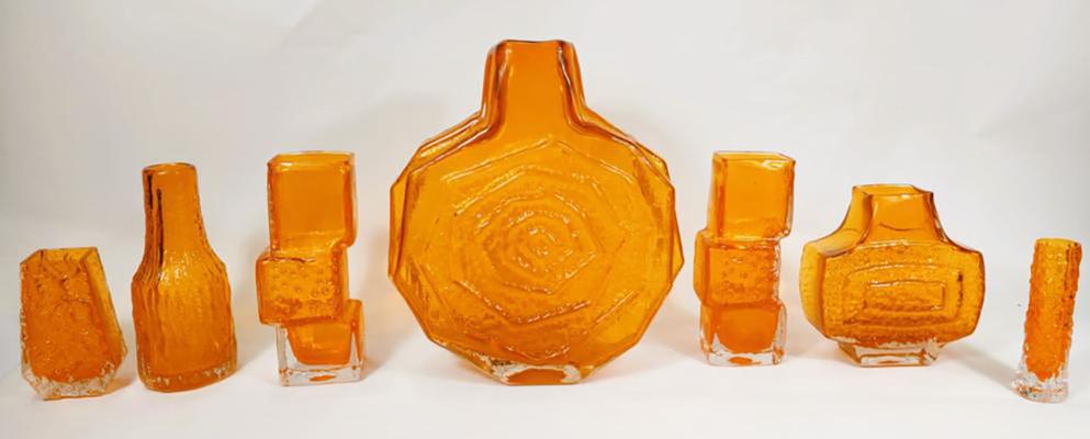 A collection of Whitefriars Studio glass sold in May 2023